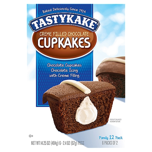 Tastykake® Creme Filled Chocolate Cupcakes 6-2.4 oz. Packs
