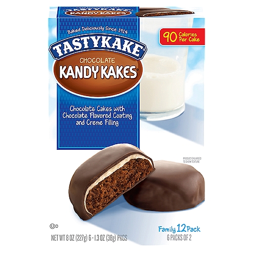 Tastykake Chocolate Kandy Kakes Family Pack, 1.3 oz, 6 count