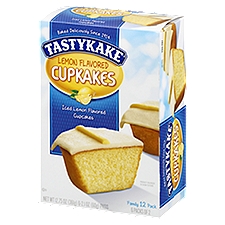 Tastykake Lemon Flavored Cupcakes Family Pack, 2.1 oz, 6 count