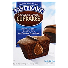 Tastykake Chocolate Lovers Cupkakes, 2.4 oz, 6 count