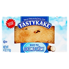 Tastykake Coconut Crème, Baked Pie, 4 Ounce