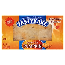 Tastykake Pumpkin, Baked Pie, 4 Ounce