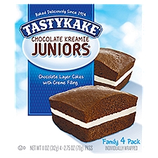 Tastykake Juniors Chocolate Kreamie Family Pack, 4 count