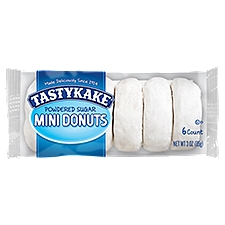 Tastykake Powdered Sugar Mini Donuts, 6 count, 3 oz