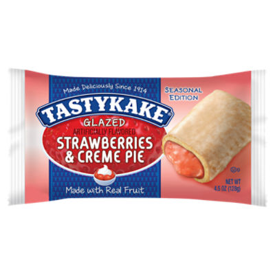 Tastykake Glazed Strawberries & Creme Pie Seasonal Edition, 4.5 oz