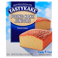 Tastykake Pound Kake Juniors Pound Cakes, 3 oz, 4 count