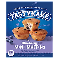 Tastykake Blueberry Mini Muffins Pantry Pack!, 1.6 oz, 5 count