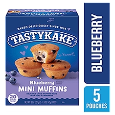 Tastykake Blueberry Mini Muffins Pantry Pack!, 1.6 oz, 5 count, 8 Ounce