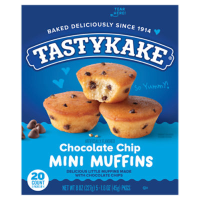 Tastykake Chocolate Chip Mini Muffins Pantry Pack!, 1.6 oz, 5 count