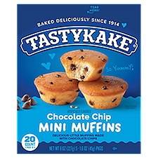 Tastykake Chocolate Chip Mini Muffins Pantry Pack!, 1.6 oz, 5 count