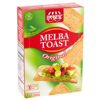 Paskesz Original Melba Toast, 10 count, 7 oz