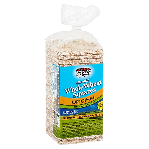 Paskesz Original Ultra-Thin Whole Wheat Squares, 5.5 oz