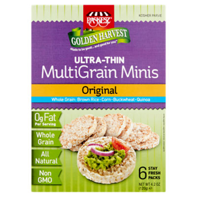 Paskesz Golden Harvest Original Ultra-Thin Multigrain Minis, 4.2 oz