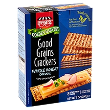 Paskesz Golden Harvest Whole Wheat Original Good Grains Crackers, 8 count, 7 oz
