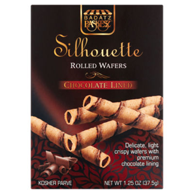 Badatz Paskesz Silhouette Chocolate Lined Rolled Wafers, 1.25 oz