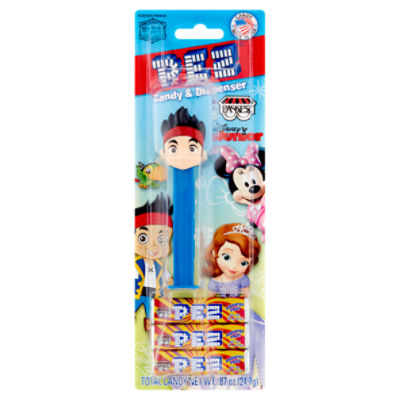 Paskesz Pez Disney Junior Assorted Fruit Candy & Dispenser, .29 oz, 3 count