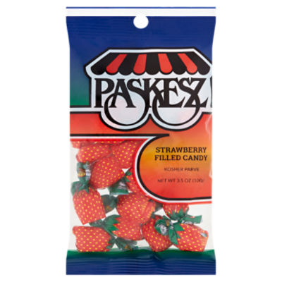 Paskesz Strawberry Filled Candy, 3.5 oz