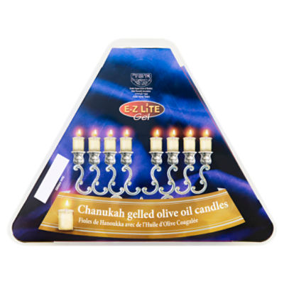 E-Z Lite Chanukah Gelled Olive Oil Candles, 44 count