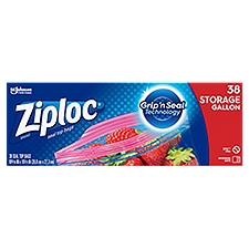 Ziploc Storage Bags, Gallon, 38 Each