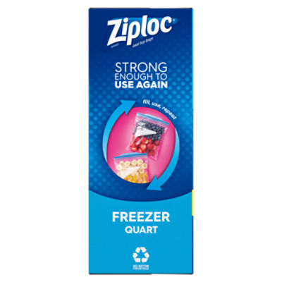 Ziploc Brand Freezer Quart Bags, with Grip 'n Seal Technology, 38 Count