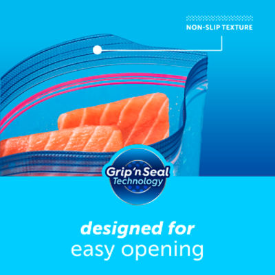Ziploc Quart Food Storage Bags Grip 'n Seal Technology for Easier