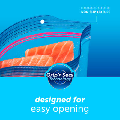 Ziploc Brand Freezer Quart Bags, with Grip 'n Seal Technology, 38 Count