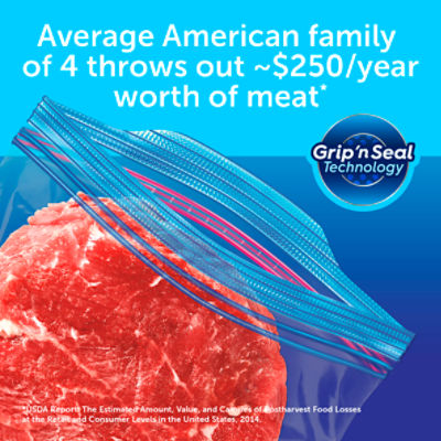 Ziploc Brand Freezer Bags with Grip 'n Seal Technology, Gallon, 28 Count