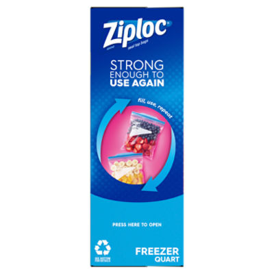 Ziploc® Brand Freezer Bags with Grip 'n Seal Technology, Quart, 19