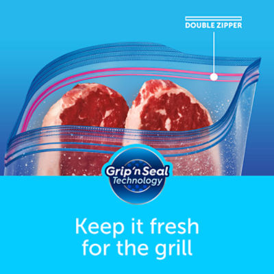 Ziploc Large Food Storage Freezer Bags, Grip 'n Seal Technology