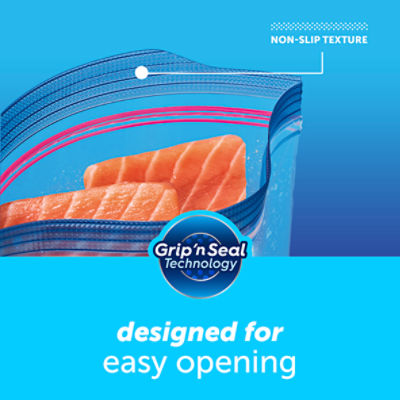 Ziploc Quart Food Storage Bags, Grip 'n Seal Technology for Easier