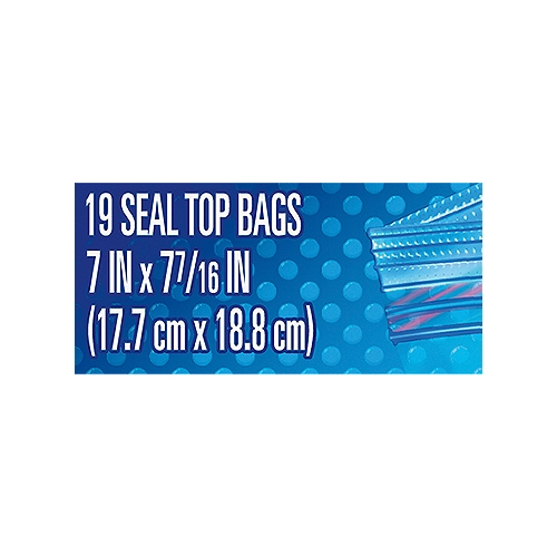 Ziploc Seal Top Bags, Freezer, Quart - 19 bags