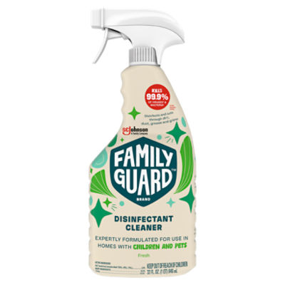 FamilyGuard Brand Disinfectant Cleaner, 32 ounce (496g), Fresh.