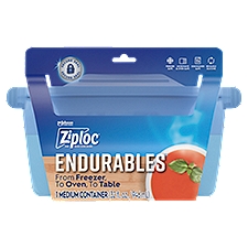 Ziploc® Endurables™ Medium Container, 4 cups, Wide Base With Feet, Reusable Silicone