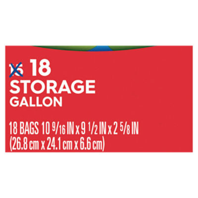 Ziploc Storage Gallon Slider Bags Bonus Pack, 18 count