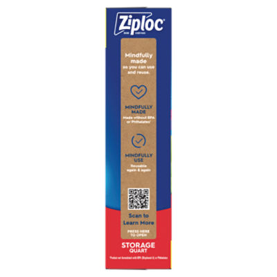 Ziploc Storage Quart Slider Bags Bonus Pack, 22 count