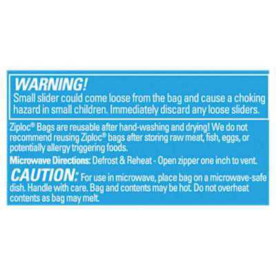 Ziploc Storage Quart Slider Bags Bonus Pack, 22 count