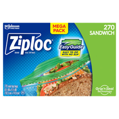 Ziploc Sandwich Seal Top Bags Bonus Pack, 270 count