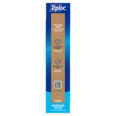 Ziploc Freezer Gallon Seal Top Bags, 16 count