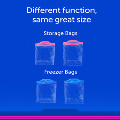 Ziploc® Brand Storage Bags with Stay Open Design, Gallon, 42 Bags, Microwave Safe, BPA Free