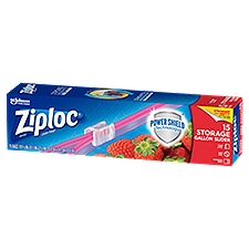 Ziploc® Brand Slider Storage Bags with Power Shield Technology, Gallon, 15 Count