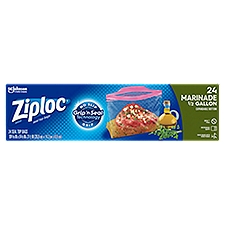 Ziploc All Purpose Marinade Bags, 1/2 Gallon, 24 ct, 7.76 Ounce