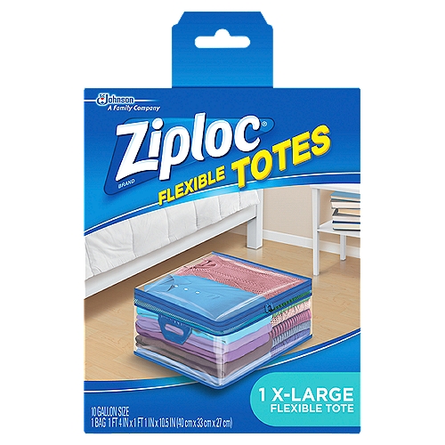 Ziploc® Flexible Totes, X-Large, 1 CT, Easy-Close Zipper, Soft-Sided, Rectangular Bags