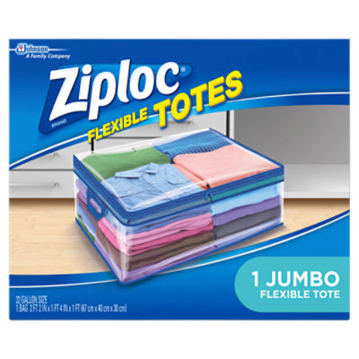 Ziploc® Flexible Totes, X-Large, 1 CT, Easy-Close Zipper, Soft-Sided,  Rectangular Bags