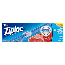 Ziploc® Brand Slider Freezer Gallon Bags, Zipper Storage Bags, 24 Count
