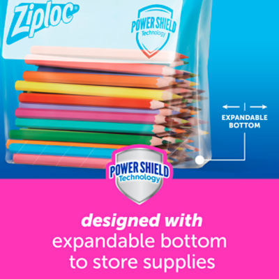 Ziploc Slider Storage Quart Bags with Power Shield Technology, 42 Count