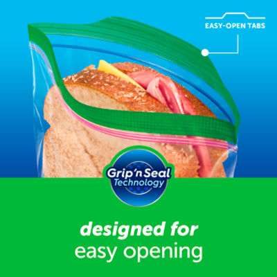[2 Pack] Disposable Plastic Resealable Sandwich Bags - Food Storage Kosher  Grip N Zip Bags - Great for Snacks, Food Prep, Travel, Meal Prep, School