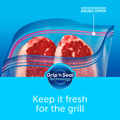 Great Value Fresh Seal Double Zipper Freezer Bags, Gallon, 60