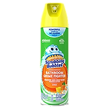 Scrubbing Bubbles Bathroom Grime Fighter Aerosol, Disinfectant Spray;Bathroom Cleaner, Citrus, 20 oz, 20 Ounce
