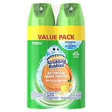 Scrubbing Bubbles Bathroom Grime Fighter Disinfectant Spray (1 Aerosol Spray) Citrus 20 oz (2 pack), 40 Ounce