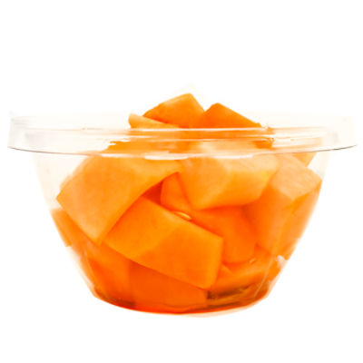 Fresh Made Cantaloupe Chunks, Swirl Bowl